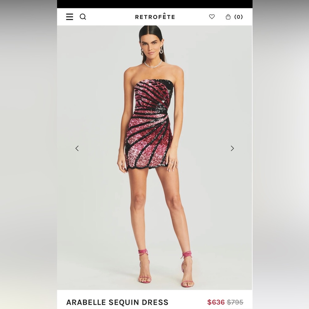 Retrofete Arabella Sequin Dress in M